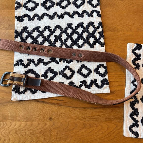 Daytrip Buckle Distressed Cotton Boho Tan Brown Belt size medium M - Picture 5 of 6